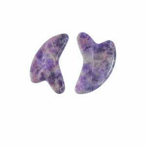 Wholesale Natural Crystal Amethyst Dolphin Massage Stones Custom Logo Gua Sha Tool for Beauty Spa and Crystal Wholesale - Product Image 4