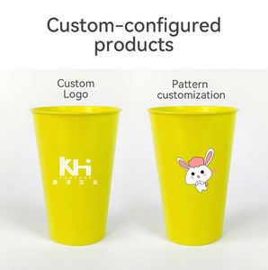 Gobelet écologique 16 oz/500 ml, tasse à boisson personnalisée, réutilisable, portable, vaisselle classique pour les fêtes, le camping et les activités de plein air, verre en plastique - Product Image 4