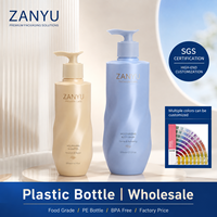 Bouteille de shampooing ovale en plastique PET 800 ml personnalisable, luxe, avec pompe à pression, base conique, sérigraphie/estampage or, emballage pour gel douche