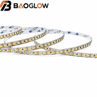 Lampu Strip LED CCT Dual Color 144LED/M 2835 24V 11W/M 8mm Papan Perak 2 Kabel 2700K 6500K untuk Rumah