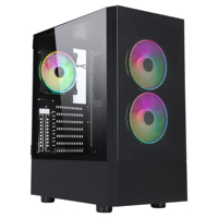 Casing Komputer Gaming SAMA Plastik+Jaring dengan Filter Debu Magnetik, Casing Komputer Desktop Grosir, Casing Gaming ATX
