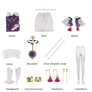 Mystic Diviner <span class=keywords><strong>Witch</strong></span> Anime Cosplay-Kostüm für Damen, Polyester, Lila, Gold, Fantasy-Outfit für Konventionen, Themenveranstaltungen, Halloween - Product Image 2