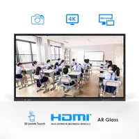 Ucuz fiyat 55 65 75 86 100 inç TV LCD ekran akıllı kurulu 20 puan kızılötesi interaktif dokunmatik ekran beyaz tahta