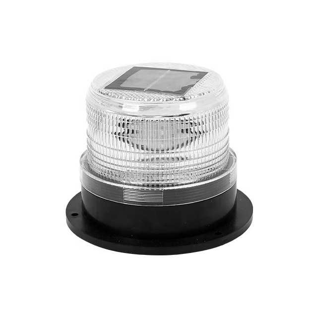 Wholesale Factory Price Solar LED Road Safety Warning Light White Flash Solar Beacon Traffic Solar Road Light With Magnetic Base
