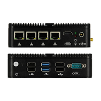 Mini PC sans ventilateur pas cher, Intel J4105, prend en charge la RAM DDR4, SSD Msata, ordinateur serveur, appareil réseau, pare-feu Pfsense, routeur 4 ports LAN