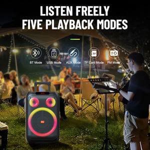 SING-E ZQS12159 Altavoz <span class=keywords><strong>Karaoke</strong></span> con Ruedas de 12 Pulgadas, Bluetooth, TWS, Micrófono Inalámbrico de Alta Potencia, Ideal para Escenarios y Regalos - Product Image 5