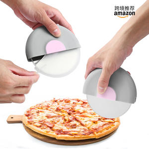 Cortador de Pizza de Acero Inoxidable, Rodillo Redondo de Una Sola Rueda con Tapa para Cortar Pizza Fácilmente, Acero 430, Material PP - Product Image 4