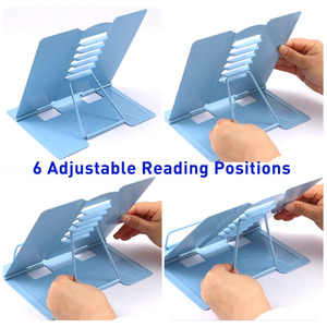 Support <span class=keywords><strong>de</strong></span> lecture en métal <span class=keywords><strong>simple</strong></span> <span class=keywords><strong>pour</strong></span> fournitures scolaires, sans installation, antidérapant, réglable sur six niveaux, <span class=keywords><strong>pour</strong></span> enfants et étudiants - Product Image 2