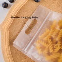 Vente en gros Sac d'emballage alimentaire à fermeture éclair avec poignée Pochette transparente à fond plat pour poudre pour collation, biscuits, noix, céréales, épices