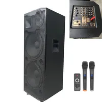 500 W professional stage pair 12'' 15" speaker and with 2*microphone console for the performance