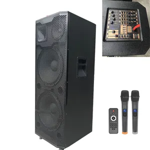 500 W profesyonel sahne çift 12 ''15" hoparlör ve 2 * mikrofon konsolu için performans