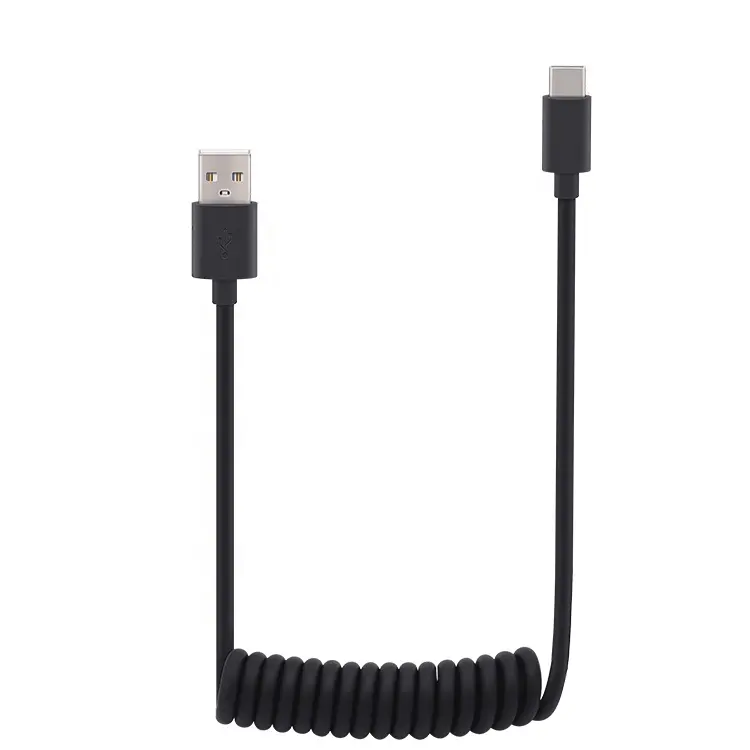 Kabel Pengisian Daya USB C Ke USB 2.0 A Male 3A untuk Mobil