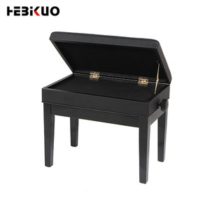 HEBIKUO B-311 de cuero de alta calidad ajustable <span class=keywords><strong>piano</strong></span> moderno taburete banco con caja de almacenamiento - Product Image 2