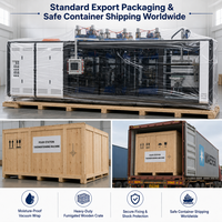 Mesin Thermoforming Tekanan Positif dan Negatif Empat Stasiun Industri untuk Pemanasan, Pembentukan, dan Pemotongan PP PET PS HIPS PVC