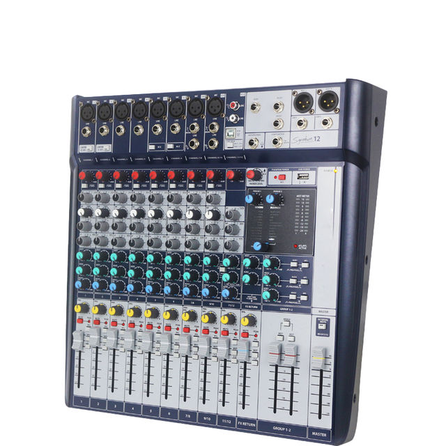 Professional 10-Channel Powered Mixer Amplifier 10-Device Support 20Hz-20kHz Frequency Response Noise Audio Sound Card