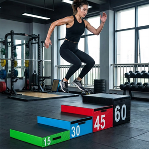 Equipo de Gimnasio VIGFIT, Caja Pliométrica 4 en 1 para Entrenamiento de Fuerza, Altura Ajustable, para Entrenamiento Funcional en Casa - Product Image 2