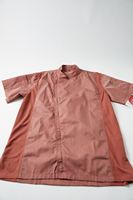 Veste de chef professionnelle OEM pour restaurant, bar, hôtel, respirante, à manches courtes, avec ventilation latérale en maille