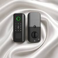 Nueva Cerradura Inteligente Recargable TTLock para Cerrojo, Panel IML, Tarjeta de Memoria en la Nube, Acceso por Código Mediante Aplicación, Aleación de Aluminio y Madera