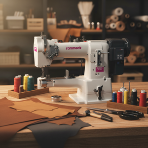 จักรเย็บผ้าล็อคสติทช์แบบเข็มเดี่ยว รุ่น RONMACK RM-335D ระบบขับเคลื่อนโดยตรง พร้อมระบบป้อนผ้าแบบผสม และฐานทรงกระบอก - Product Image 3