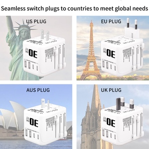 3.4a כל אחד במטען נסיעות בינלאומי אחד מטענים מתאמי רב תכליתיים לנו ueu eus עם 3a + 1c לטלפון - Product Image 5