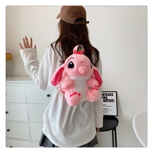 Bolso Bandolera de Peluche Multicolor con Diseño de Stitch, Gran Capacidad, para Niñas, Bolso de Hombro de Dibujos Animados, con Llavero de Peluche de Algodón PP - Product Image 3