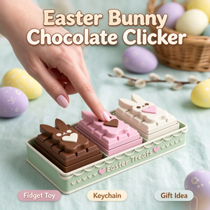 FUSEJOYCute Chocolate Bunny Clicker, ของขวัญวันเกิด, เพื่อนที่ดีที่สุด, เพื่อนสาว, บรรยากาศของขวัญ, การพิมพ์ 3 มิติ - Product Image 2