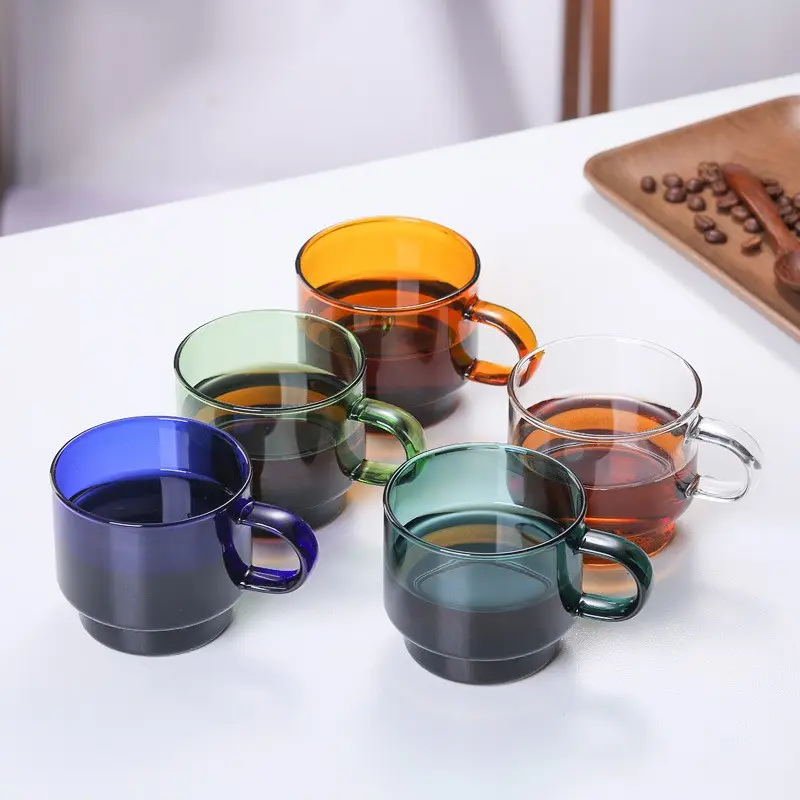 Coffee appliance colorful high borosilicate glass Coffee Server Pour Over Sharing pot with handle