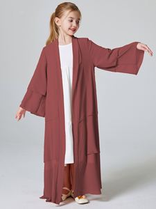 Kebaya Midden-Oosten Jurk Drielaagse chiffon losse casual jasjurk voor kinderen Msl132 - Product Image 6