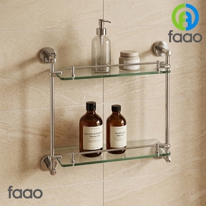 FAAO-ventosa <span class=keywords><strong>de</strong></span> pared para baño, estante <span class=keywords><strong>de</strong></span> <span class=keywords><strong>cristal</strong></span> <span class=keywords><strong>de</strong></span> latón <span class=keywords><strong>con</strong></span> barra <span class=keywords><strong>de</strong></span> toalla - Product Image 5