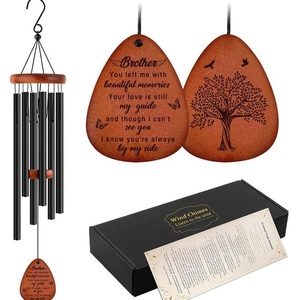 Carillons éoliens commémoratifs modernes pour l'extérieur, avec des tons profonds et résonants, cadeau de sympathie pour la perte de proches, <span class=keywords><strong>souvenir</strong></span> funéraire - Product Image 2