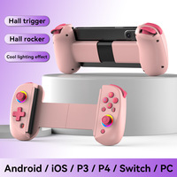 Nouvelle manette de jeu télescopique D8 2026 pour téléphone portable, avec éclairage RGB, contrôleur sans fil BT, joystick extensible pour Android, iPhone, Switch, PS4