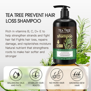 Set di <span class=keywords><strong>Shampoo</strong></span> e Balsamo Naturale Personalizzato con Etichetta Privata, Olio di Tea Tree Organico <span class=keywords><strong>per</strong></span> <span class=keywords><strong>Crescita</strong></span> Rapida <span class=keywords><strong>dei</strong></span> <span class=keywords><strong>Capelli</strong></span> e Controllo della Forfora - Product Image 4