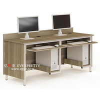 Bureau d'ordinateur en bois, poste de travail de bureau, table de travail pour enseignants, table de laboratoire informatique pour étudiants