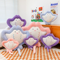 Vente en gros de jouets en peluche animaux marins mignons baudroie Manta Ray cadeaux pour enfants poupée méduse multicolore