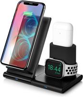 Nouveau support de charge sans fil à chaud Station de charge sans fil pour montre iPhone, pour AirPos et téléphones 3 en 1