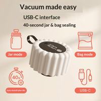 Dernière version du scelleur sous vide pour bocaux Mason, rechargeable par USB, électrique, portable, en acier inoxydable, avec capteur tactile pour la cuisine