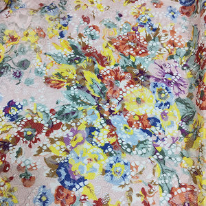 Luxe 3D imprimé dentelle lin bébé rayonne tissu tissé 3D broderie écran fantaisie DTY brosse impression pour robe de mariée <span class=keywords><strong>Crochet</strong></span> dentelle - Product Image 2