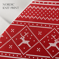 Enveloppes en papier à motif tricoté de Noël, motif rennes rouges et blancs, impression UV, 8 tailles (A7, A6, A2), cartes de vœux et d'invitation pour les fêtes
