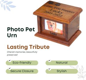 Haustier Urnen für Hunde, Hund Urnen für Asche, Holz Haustier Urne für Katzen, Holz Urne für Haustier Asche, Andenken für Tiere, Haustier Memorial - Product Image 2