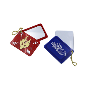 Customized <b>Acrylic</b> Cartoon IP Pattern LOGO Printed Eyelet Hinge Closed Portable Light <b>Mirror</b> <b>Acrylic</b> Key Tag with Bead Chain - Product Image 1