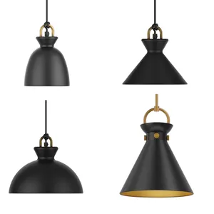 Metal Decorative Black Metal Pendant Light Metal Bar Lighting for Home Hotel