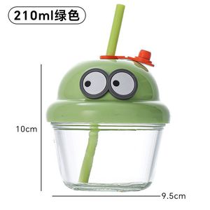 Mini Vaso de Vidrio con Diseño de Dibujos Animados, Sellado de 360 Grados, Antiderrames, para Viajes, con Tapa - Product Image 2