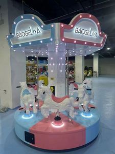 Cheval de carrousel de haute qualité grand format à vendre, modèle Santa Deluxe Games, carrousel commercial à monnayeur pour enfants - Product Image 4