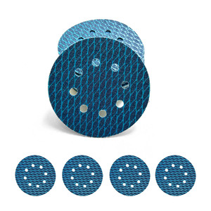 Disque de ponçage circulaire bleu floqué anti-colmatage et résistant <span class=keywords><strong>à</strong></span> l'usure de 5 pouces (12,5 cm) pour le ponçage et le polissage du bois et des murs - Product Image 3