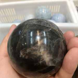 Bolas de cristal de Reiki mágico, Bola de esfera de cuarzo de cristal de roca negra Natural, gran oferta - Product Image 5