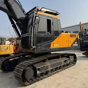 Excavatrice sur chenilles Hyundai 220HX d'occasion, 22 tonnes, moteur japonais, excellent état, pour inspection vidéo, garantie après-vente 1 an - Product Image 4