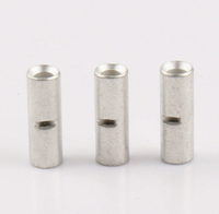 Tubo Conector de Cobre Estañado Directo de Fábrica, 99.9% Cu Puro, 2-5μm, con Orificio de Inspección para Unión de Cables de Soldadura
