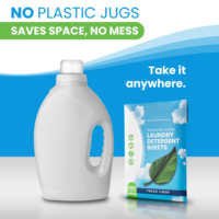 Feuilles de lessive écologiques OEM sous marque privée pour usage domestique – Détergent solide jetable anti-taches format voyage