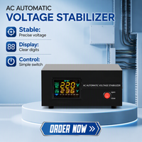 Régulateur de tension automatique 220V avec affichage numérique, stabilisateur de courant alternatif monophasé AVR pour réfrigérateur domestique, téléviseur, ordinateur