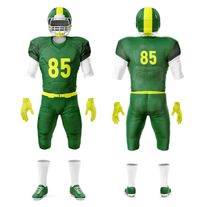 Camiseta de fútbol americano juvenil de alta calidad, uniforme de equipo de sublimación de diseño personalizado, ropa deportiva duradera, conjunto de bandera con patrón de número - Product Image 6